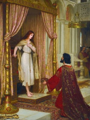 A King And A Beggar Maid by Edmund Blair Leighton - Hand-Painted Oil Painting Reproduction