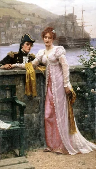 Adieu Edmund Blair Leighton's Adieu depicting a romantic farewell