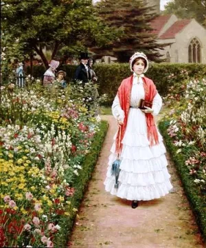After Service by Edmund Blair Leighton - Hand-Painted Oil Painting Reproduction