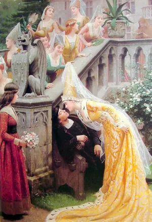 Alain Chartier by Edmund Blair Leighton - Hand-Painted Oil Painting Reproduction
