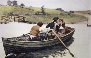 Main Product Photo of Charles Henry Gifford - A Stem Chase Painting by Edmund Blair Leighton