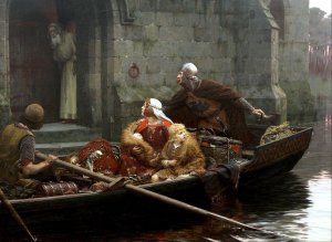 Main Product Photo of In Time of Peril Painting by Edmund Blair Leighton