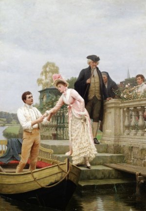 Lay Thy Sweet Hand In Mine and Trust in Me by Oil Painting Reproduction