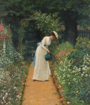 Main Product Photo of My Lady's Garden Painting by Edmund Blair Leighton