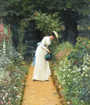 My Lady's Garden by Edmund Blair Leighton Oil Painting Reproduction