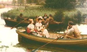 Sorrow and Song by Edmund Blair Leighton - Hand-Painted Oil Painting Reproduction