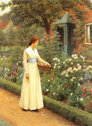 Summer Roses by Edmund Blair Leighton Oil Painting Reproduction