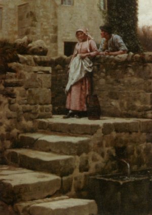 Main Product Photo of Sweethearts Painting by Edmund Blair Leighton