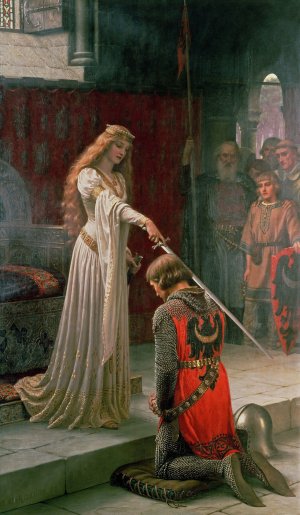 Main Product Photo of The Accolade Painting by Edmund Blair Leighton