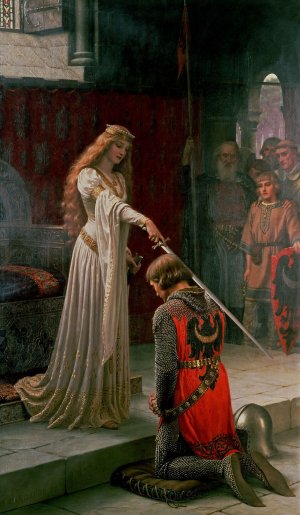 Main Product Photo of The Accolade Painting by Edmund Blair Leighton