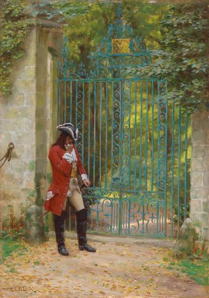 Main Product Photo of The Appointed Time Painting by Edmund Blair Leighton