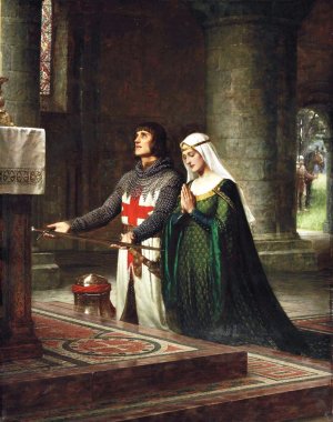 Main Product Photo of The Dedication Painting by Edmund Blair Leighton