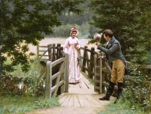 Main Product Photo of The Gallant Suitor Painting by Edmund Blair Leighton