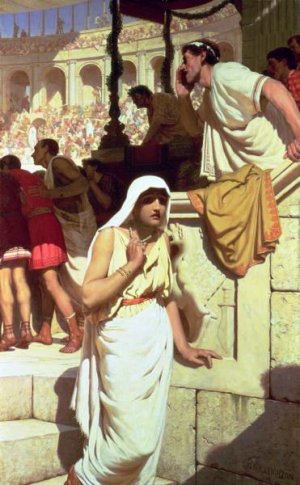 Main Product Photo of The Gladiator's Wife Painting by Edmund Blair Leighton