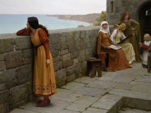 Main Product Photo of The Hostage Painting by Edmund Blair Leighton