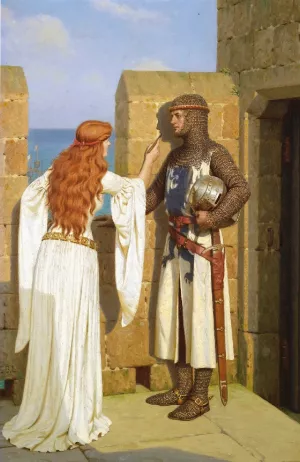 The Shadow by Edmund Blair Leighton - Hand-Painted Oil Painting Reproduction