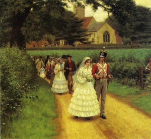 Main Product Photo of The Wedding March Painting by Edmund Blair Leighton