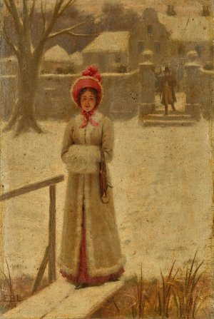 Main Product Photo of The winter walk Painting by Edmund Blair Leighton