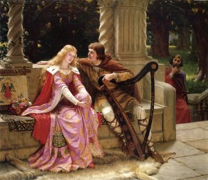 Main Product Photo of Tristan and Isolde Painting by Edmund Blair Leighton