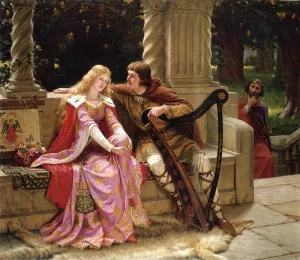 Tristan and Isolde by Edmund Blair Leighton Oil Painting Reproduction