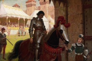 Vanquished by Edmund Blair Leighton - Hand-Painted Oil Painting Reproduction