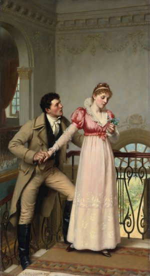 Main Product Photo of Yes or No Painting by Edmund Blair Leighton